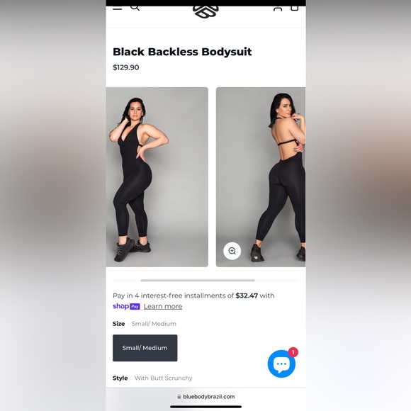 Sexy Booty Scrunch black backless bodysuit - Picture 5 of 5